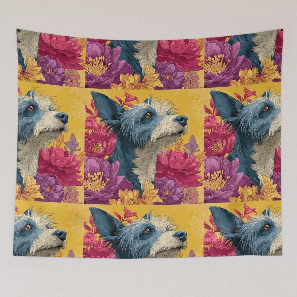 Item preview, Chinese crested puppy dog with flowers designed and sold by MendaciousMina.