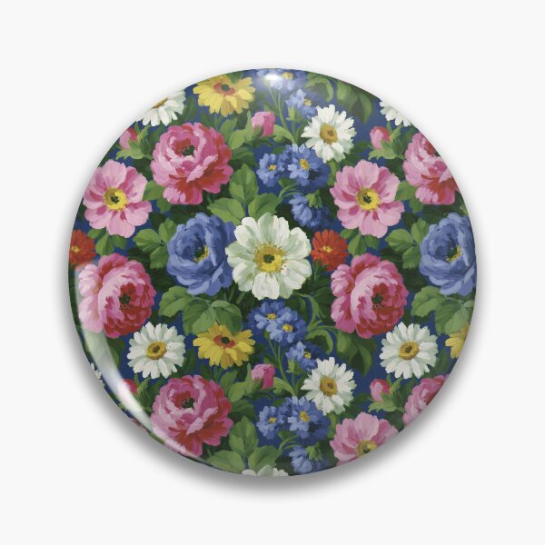 Item preview, Vintage Pink Peony And Yellow Daisy Floral Pattern designed and sold by igraphixart.