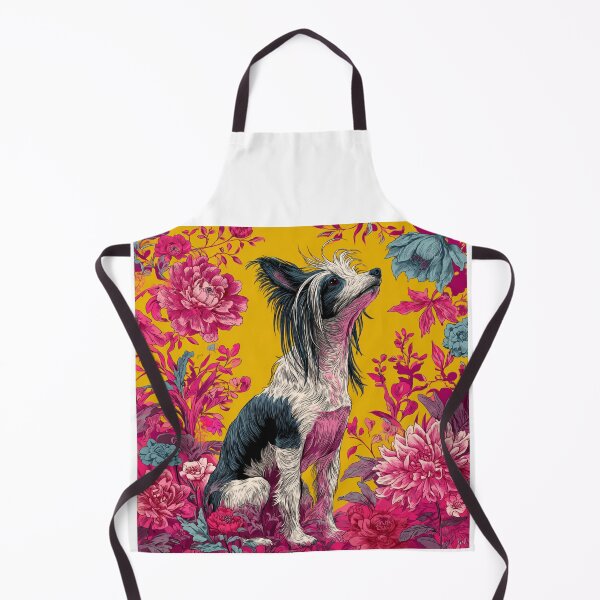 Item preview, Chinese crested puppy dog with flowers designed and sold by MendaciousMina.