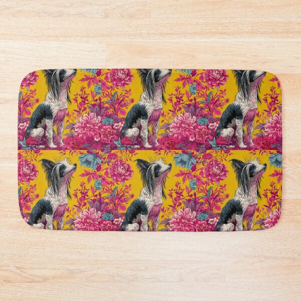 Item preview, Chinese crested puppy dog with flowers designed and sold by MendaciousMina.