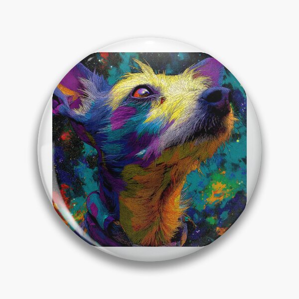Item preview, Colorful Chinese crested puppy dog designed and sold by MendaciousMina.