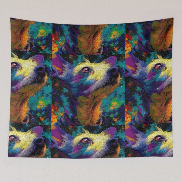 Item preview, Colorful Chinese crested puppy dog designed and sold by MendaciousMina.