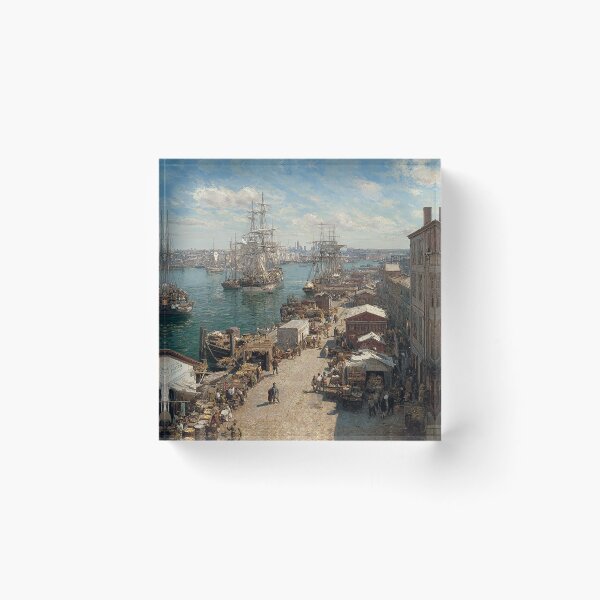 Item preview, "Bustling Boston Harbor-19th Century Maritime Glory" designed and sold by SkyKing Ron.