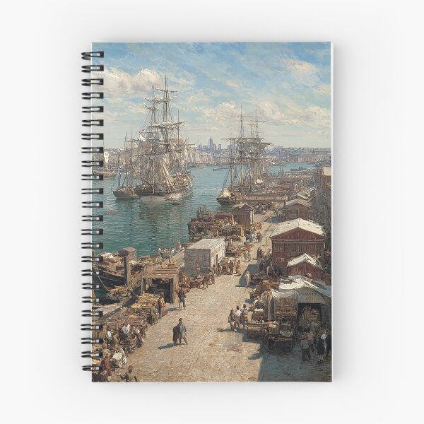 Item preview, "Bustling Boston Harbor-19th Century Maritime Glory" designed and sold by SkyKing Ron.