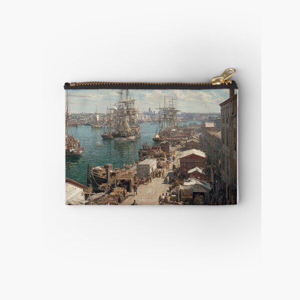Item preview, "Bustling Boston Harbor-19th Century Maritime Glory" designed and sold by SkyKing Ron.