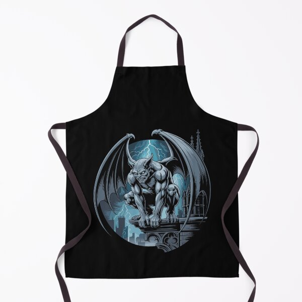 Item preview, Gothic Gargoyle Guardian On Cathedral In Thunderstorm Fantasy Horror designed and sold by yoddel.