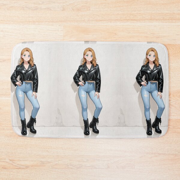 Item preview, Fashion - Man in Black Leather Jacket Slim Jeans Streetwear Anime Variant 3 designed and sold by AnimeShin.