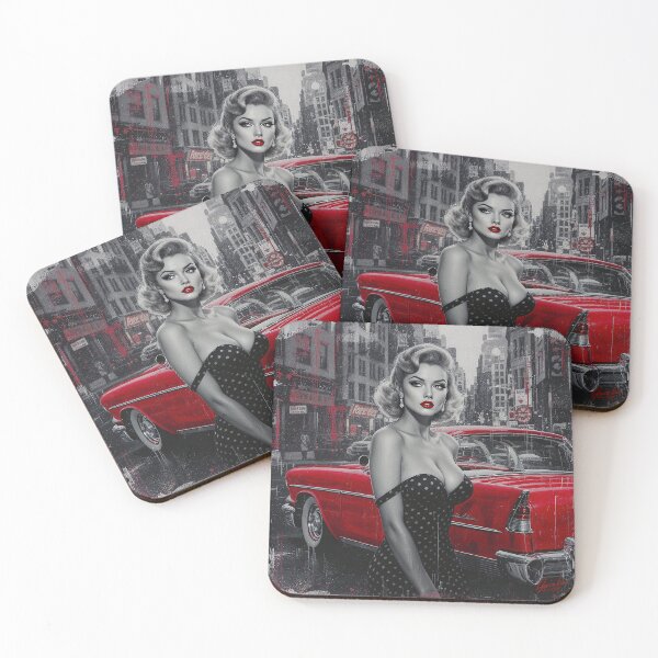 Item preview, The Midnight Icon – Retro Noir Queen designed and sold by ROYFOREVER by Yasemin .
