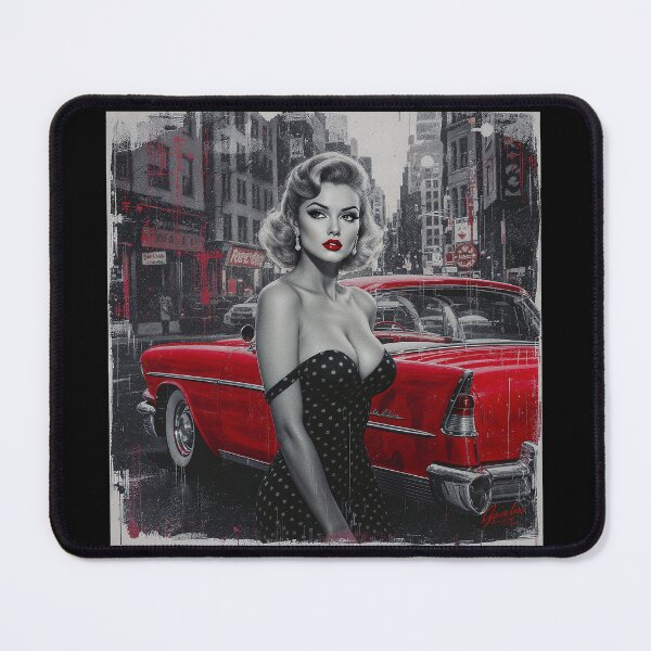Item preview, The Midnight Icon – Retro Noir Queen designed and sold by ROYFOREVER by Yasemin .
