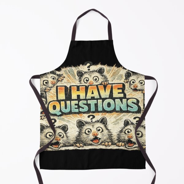 Item preview, I Have Questions Funny Confused Possum Meme Sticker designed and sold by irfanshikh.