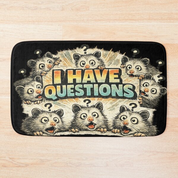 Item preview, I Have Questions Funny Confused Possum Meme Sticker designed and sold by irfanshikh.