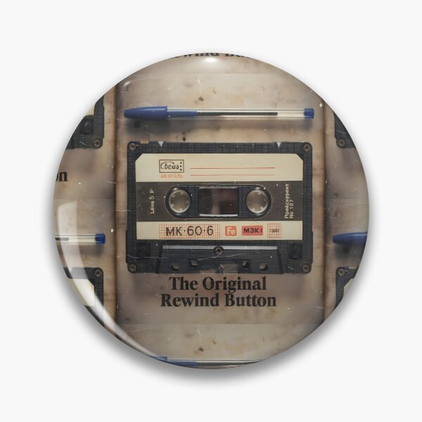 Item preview, The Original Rewind Button - Funny 80s Cassette Nostalgia designed and sold by Melian Vintage.