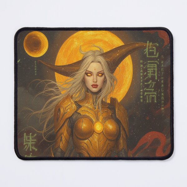 Item preview, Cyberlove Myth | Solar Deity – Radiant Ascension | Futuristic Goddess Art by ROYFOREVER designed and sold by ROYFOREVER by Yasemin .