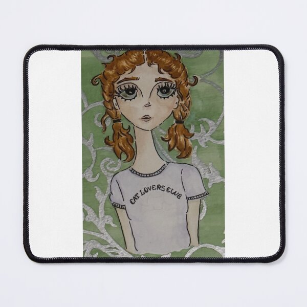 Item preview, whimsical girl with cat tshirt - watercolour painting designed and sold by jayssaturn.