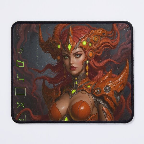 Item preview, Cyberlove Origins | Ember Empress – Fire Protocol | Futuristic Goddess Art by ROYFOREVER designed and sold by ROYFOREVER by Yasemin .