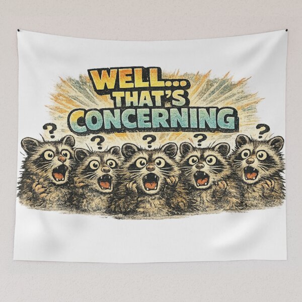 Item preview, Well Thats Concerning Funny Screaming Possum Meme Sticker designed and sold by irfanshikh.