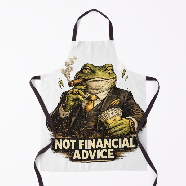 Item preview, Title Not Financial Advice Funny Crypto Frog Meme Description designed and sold by DryHumorPrints.