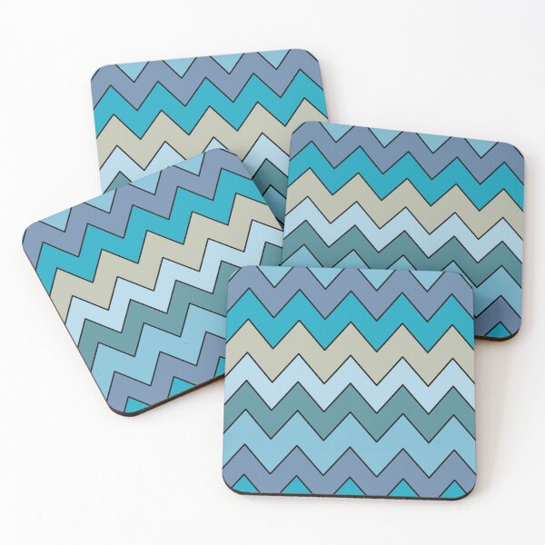 Item preview, Horizontal Blue and Green Chevron Pattern designed and sold by ChantellaGF.
