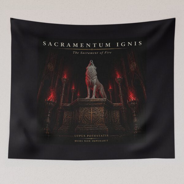 Item preview, Sacramentum Ignis Sacrament of Fire Gothic Dark Art Print designed and sold by GeoWhimsy Studio.