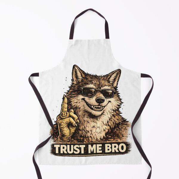 Item preview, Trust Me Bro Funny Crypto Wolf Meme designed and sold by DryHumorPrints.