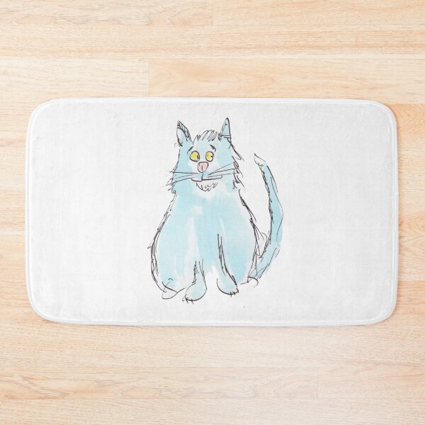 Item preview, A lovely blue cat....awwwwww.... designed and sold by Inky Fingers Illustrations.