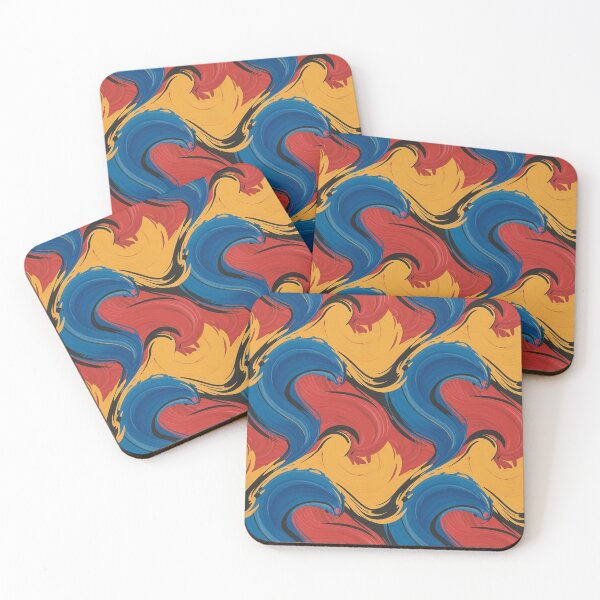 Item preview, Vibrant Expressionist Swirl Pattern | Bold Colourful Abstract Seamless Repeat designed and sold by Midnight Veil Designs.