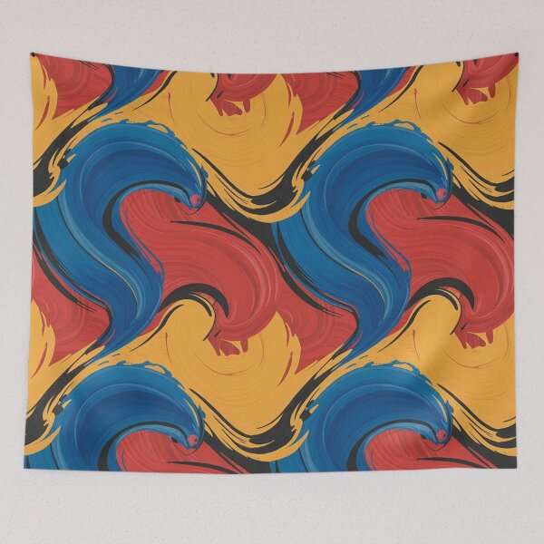 Item preview, Vibrant Expressionist Swirl Pattern | Bold Colourful Abstract Seamless Repeat designed and sold by Midnight Veil Designs.