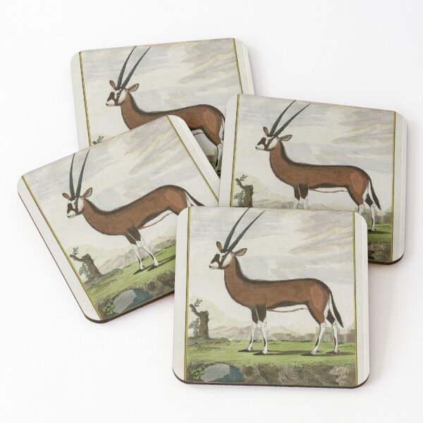 Item preview, Graceful gazelle with curved ringed horns, drawn 1780 designed and sold by TerryKerrImages.