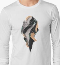 Abstract Brocken Island Planet Long Sleeve T-Shirt