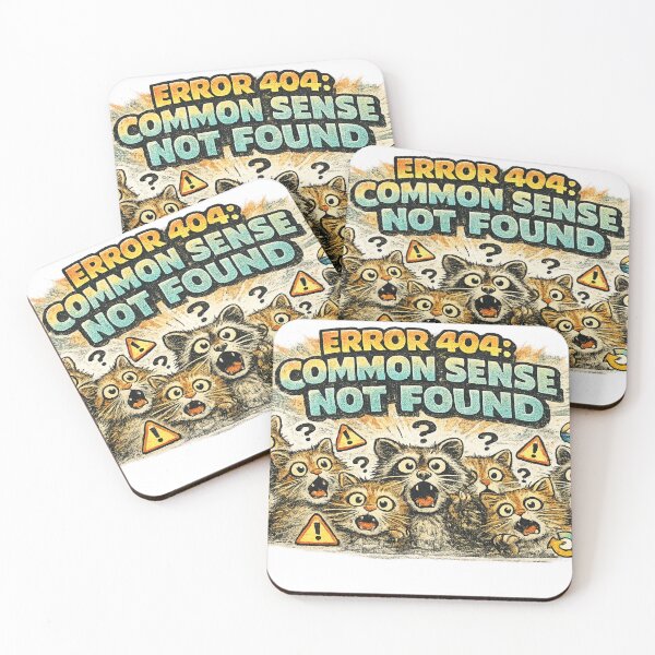 Item preview, Error 404 Common Sense Not Found Funny Cat Meme Sticker designed and sold by irfanshikh.