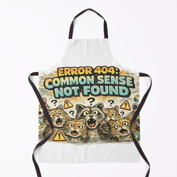 Item preview, Error 404 Common Sense Not Found Funny Cat Meme Sticker designed and sold by irfanshikh.