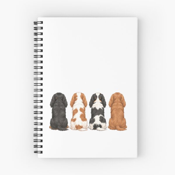 Item preview, Cavalier King Charles Spaniel Four Colors Back View Dog Lover Design designed and sold by SakuraWaStyle.