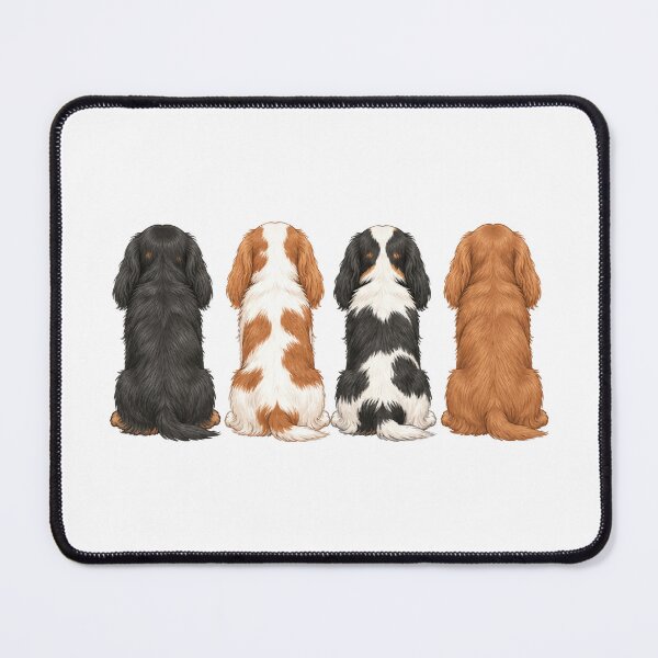 Item preview, Cavalier King Charles Spaniel Four Colors Back View Dog Lover Design designed and sold by SakuraWaStyle.
