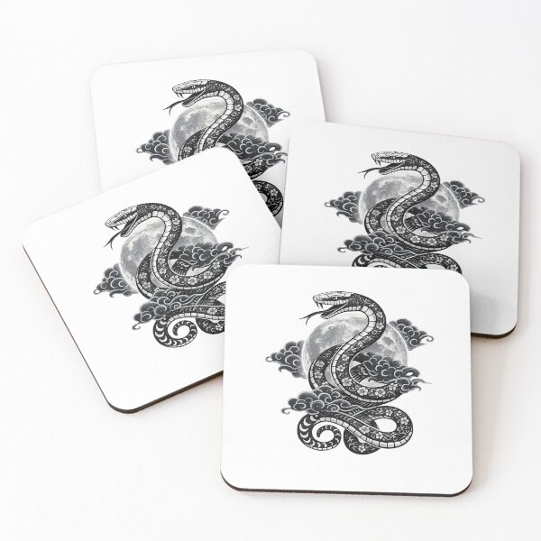 Item preview, Japanese Moon Snake Design designed and sold by MCNovaStudio.