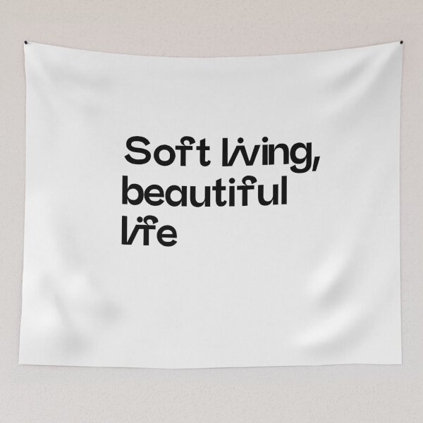 Item preview, Soft living, beautiful life typography designed and sold by sensualita.
