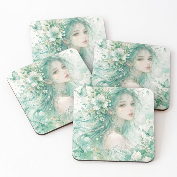 Item preview, Seagreen Watercolor Fantasy Muse designed and sold by konkapo00.