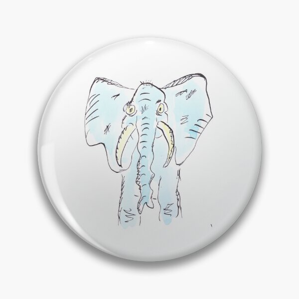 Item preview, A blue elephant designed and sold by Inky Fingers Illustrations.