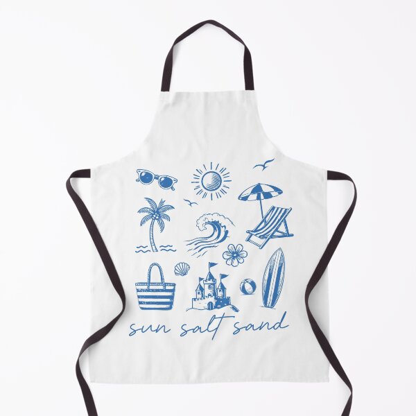 Item preview, Sun Salt Sand – Beach Elements Collage Surfboard Sandcastle Summer Design designed and sold by Canvas-Whispers.