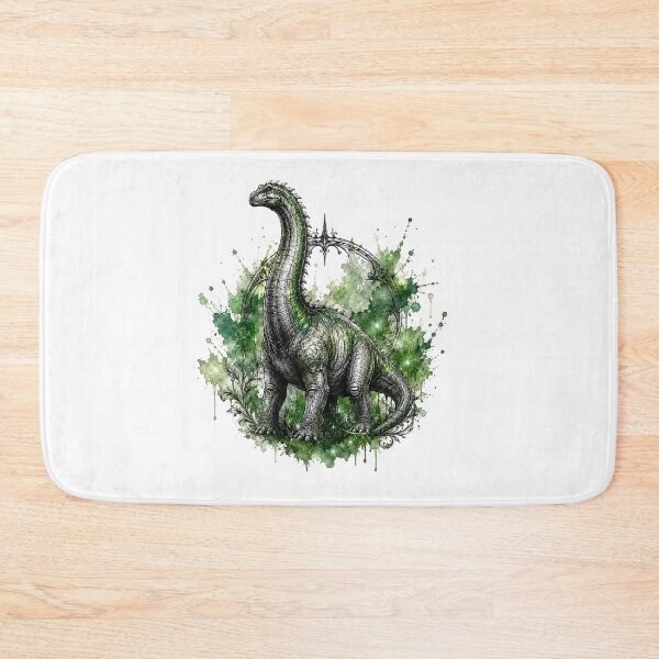 Item preview, Mystic Brachiosaurus – Gothic Tattoo Watercolor Dinosaur Illustration designed and sold by MolinezjArt.