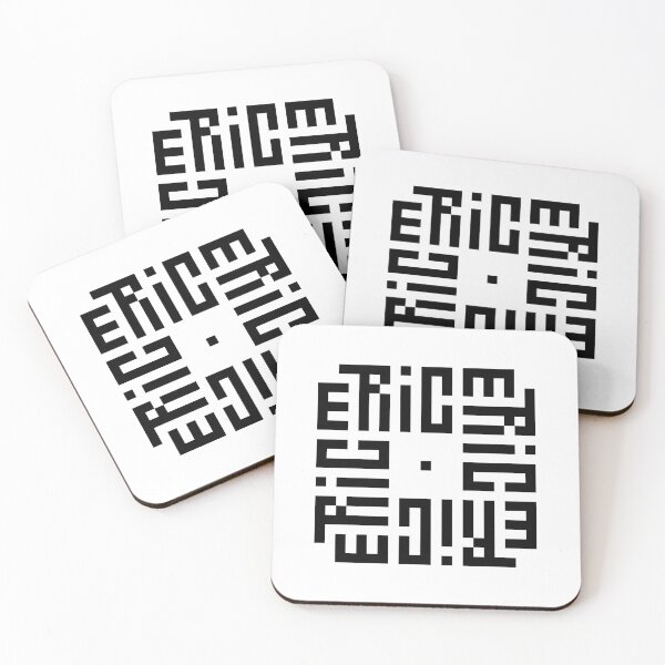 Item preview, ERIC | Black  | Modern Geometric Kufi Calligraphy | From Name to Art   designed and sold by FOR YOUR NAME.