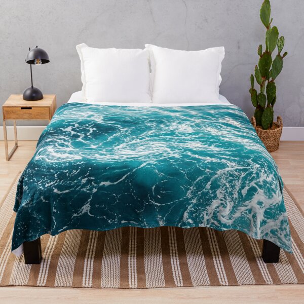 Item preview, Turquoise Ocean Waves Texture | Abstract Sea Foam Water Pattern |  Blue Tropical Sea Waves designed and sold by SOUFIANE1991.