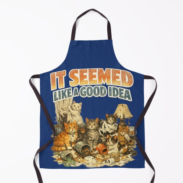 Item preview, It Seemed Like A Good Idea Funny Chaos Cats Meme Sticker designed and sold by irfanshikh.