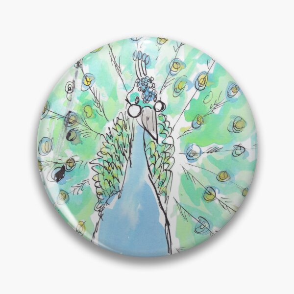 Item preview, A beautiful peacock designed and sold by Inky Fingers Illustrations.