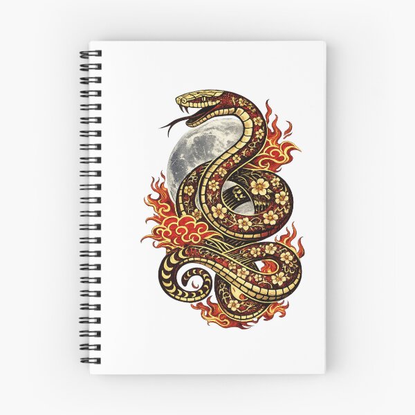 Item preview, Japanese Fire Snake Design designed and sold by MCNovaStudio.