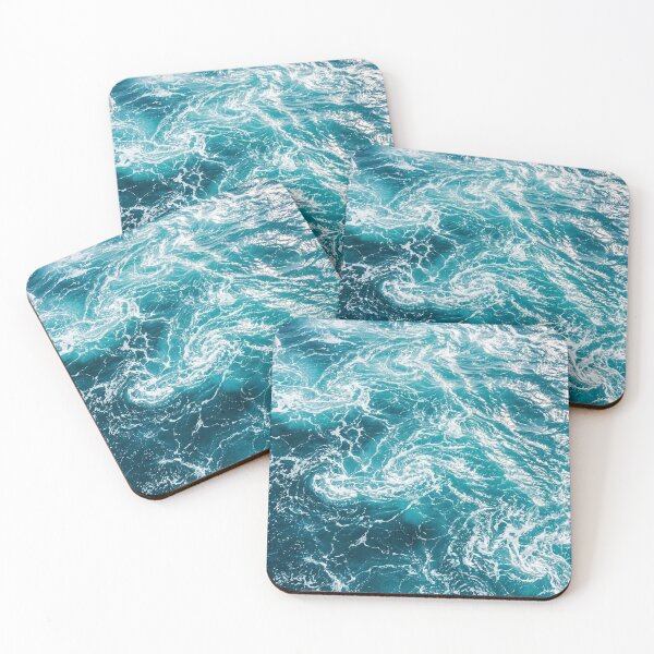 Item preview,  Turquoise Ocean Waves Texture | Abstract Sea Foam Water Pattern |  Blue Tropical Sea Waves designed and sold by SOUFIANE1991.