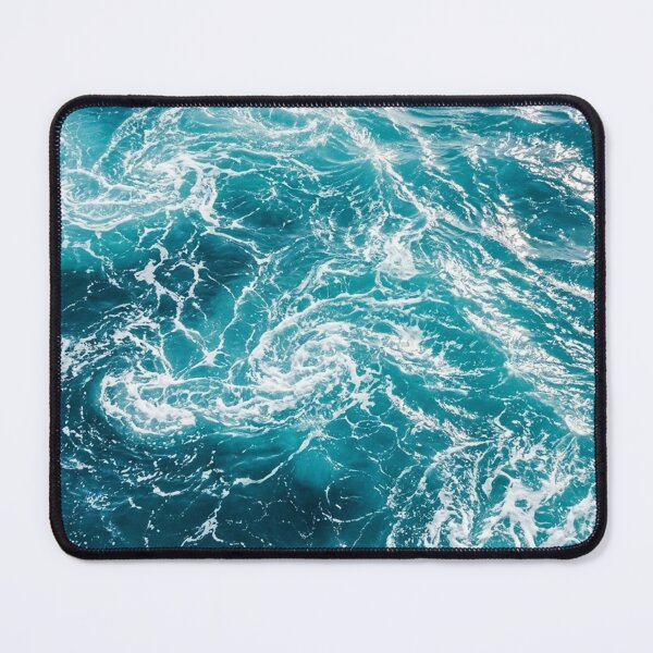 Item preview,  Turquoise Ocean Waves Texture | Abstract Sea Foam Water Pattern |  Blue Tropical Sea Waves designed and sold by SOUFIANE1991.