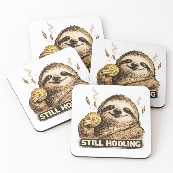 Item preview, Still Hodling Funny Crypto Sloth Meme designed and sold by DryHumorPrints.