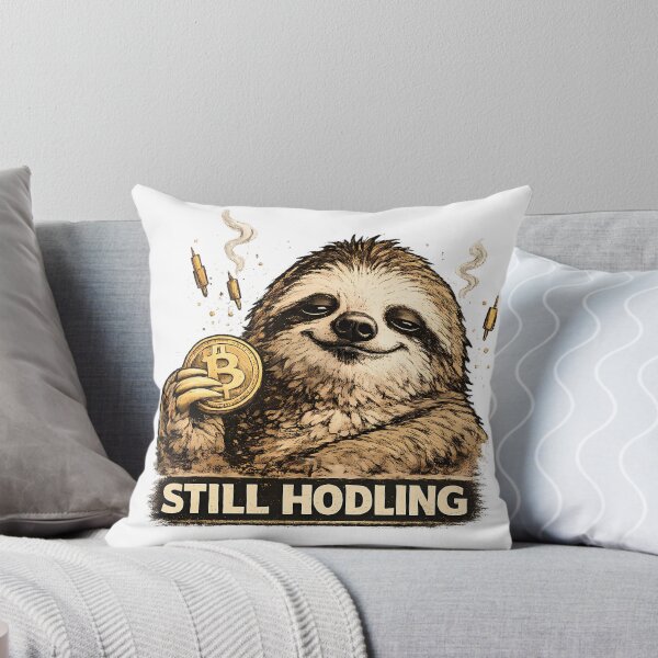 Item preview, Still Hodling Funny Crypto Sloth Meme designed and sold by DryHumorPrints.