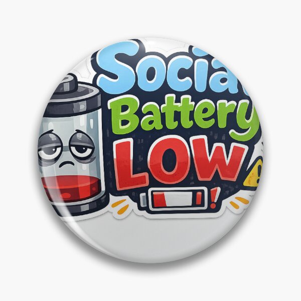 Item preview, Social Battery Low Introvert Sticker designed and sold by CGWebsolutions.