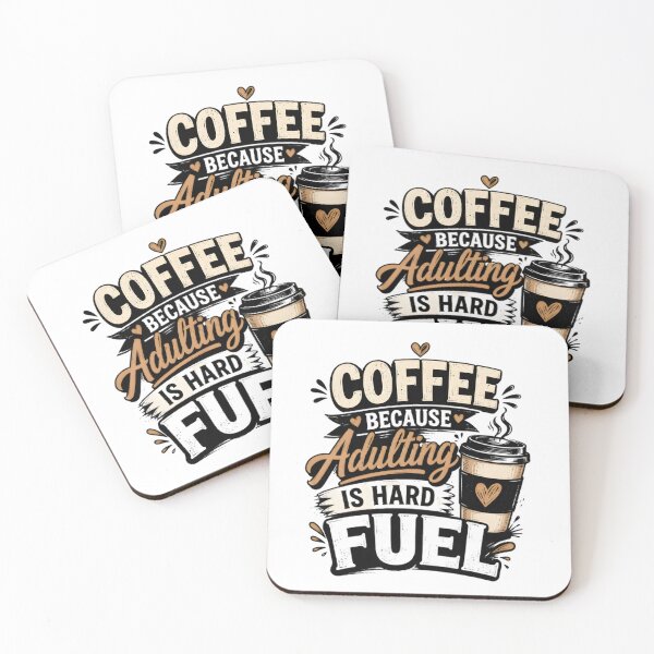 Item preview, Coffee Because Adulting Is Hard – Fuel for Life Funny Coffee Design designed and sold by Octupussy.